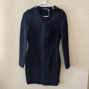 Elegant Black Long Sleeve Dress
